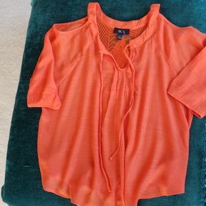 Orange boho blouse